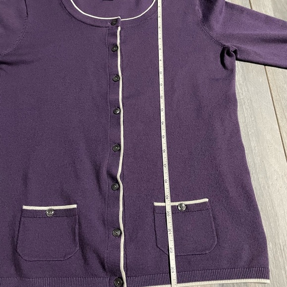 Lands End Purple Cardigan XS - Picture 4 of 8